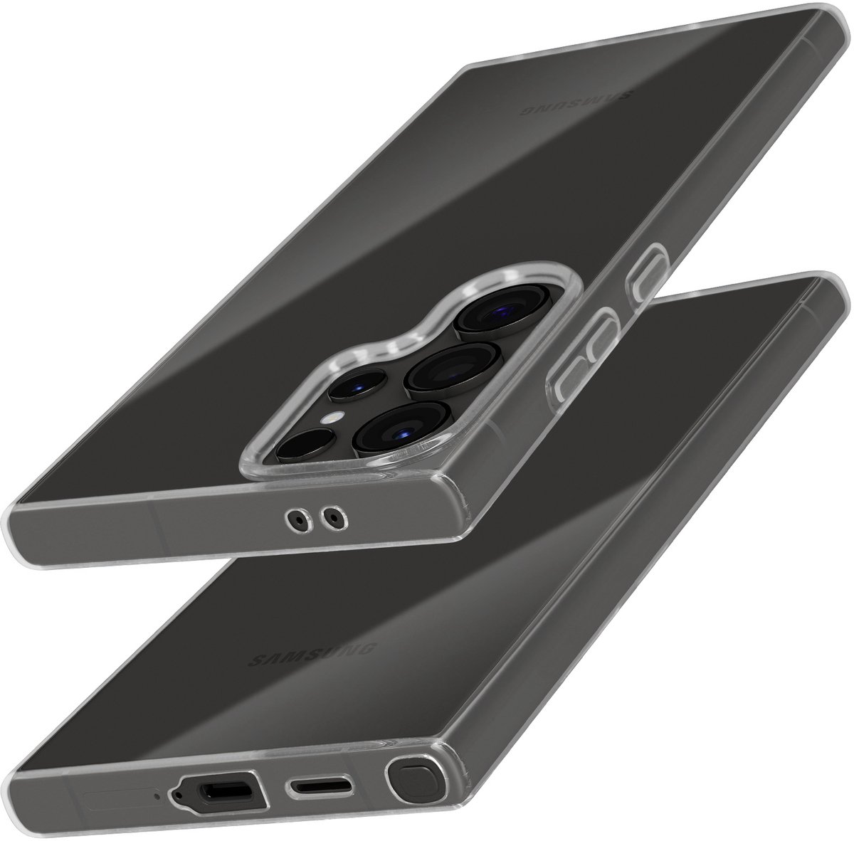 Mayaxess, Hoes Geschikt voor Samsung Galaxy S24 Ultra Zachte siliconenbescherming, Transparant