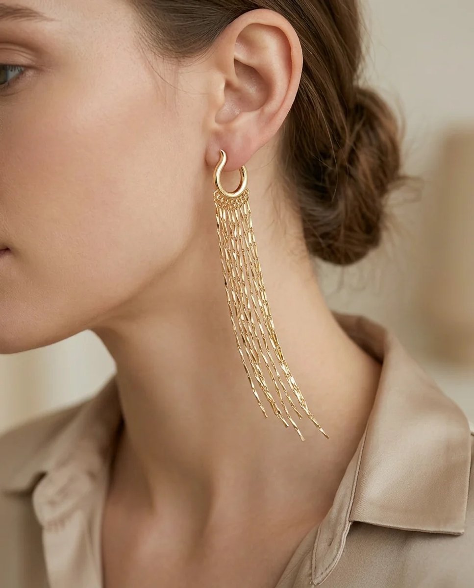 Dorvina Kraakbeen Dames Oorbellen Earcuff Kraakbeen Oorbellen Gouden Kleur Hangende Zincirli Enkel