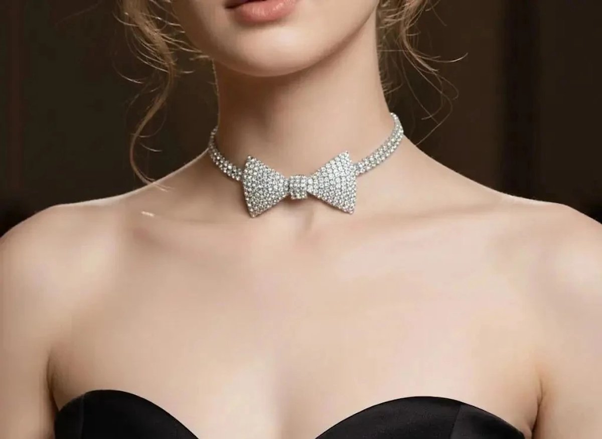 Dorvina Abiye Choker Ketting Zirkonia Suyolu Papyon Choker Dames Ketting