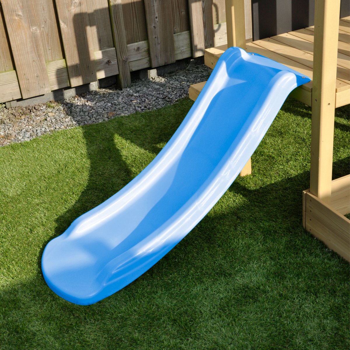 AXI Leah Mini Speeltoren met Zandbak en Picknicktafel – Blauwe Glijbaan – Met Krijtbord – FSC hout – Klein speeltoestel voor de tuin / buiten — afbeelding 10