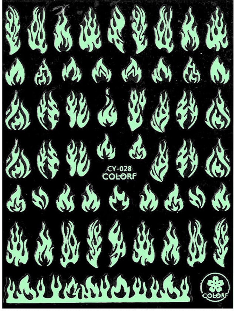 Allepaznokcie Colorf Serie - Zelfklevende Nagelstickers - UV Lichtgevend - Tien Laag