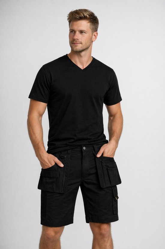 STØRVIK Job Pantalon de travail Court Homme - Taille S - Noir