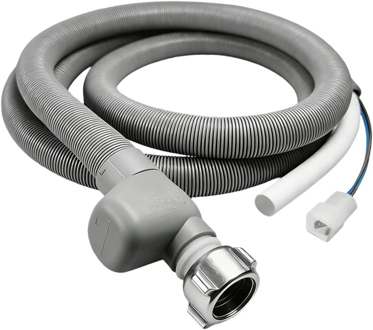Universele Inlaatwaterleiding van 1.85 m voor Vaatwasser en Wasmachine, met Aquastop en Flushkop, 90°C, 10 Bar, Duurzaam en Betrouwbaar