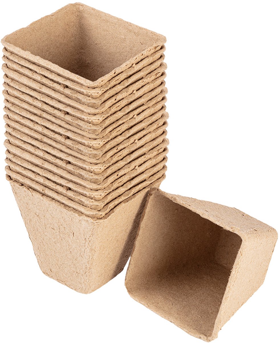 Verto 15G464 - Torfpotjes - 8x8x7.8 cm - Biologisch Afbreekbaar - 18 Stuks
