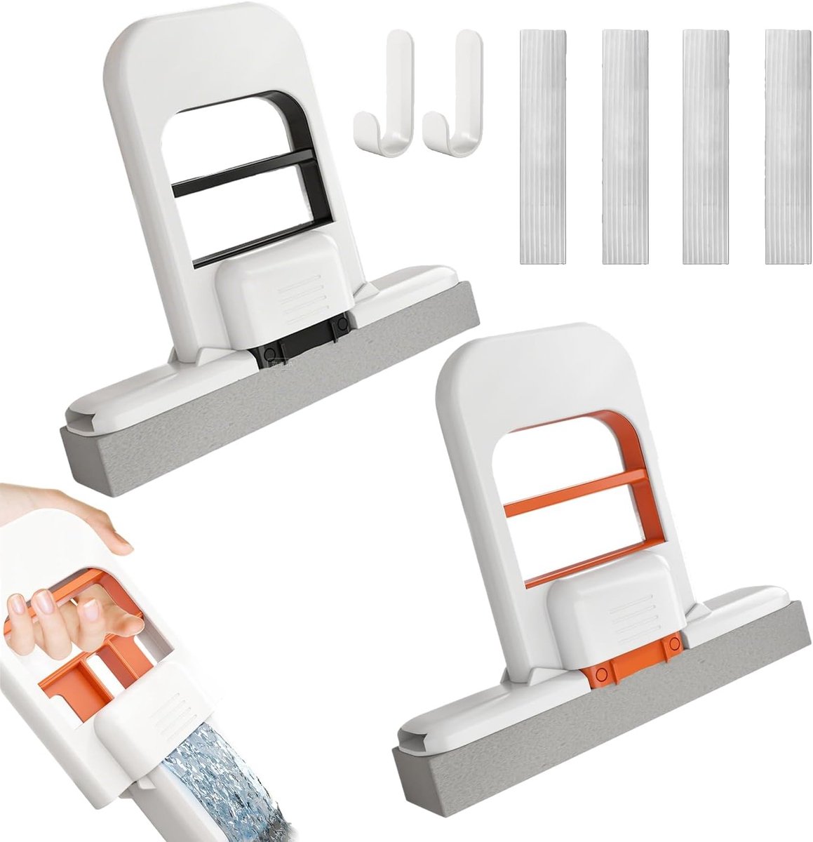 Mini Vouwbare Desktop Mop Set voor Keuken, Badkamer en Auto - Ideaal voor Nat en Droog Schoonmaken, Geschikt voor Glas en Werkbladen