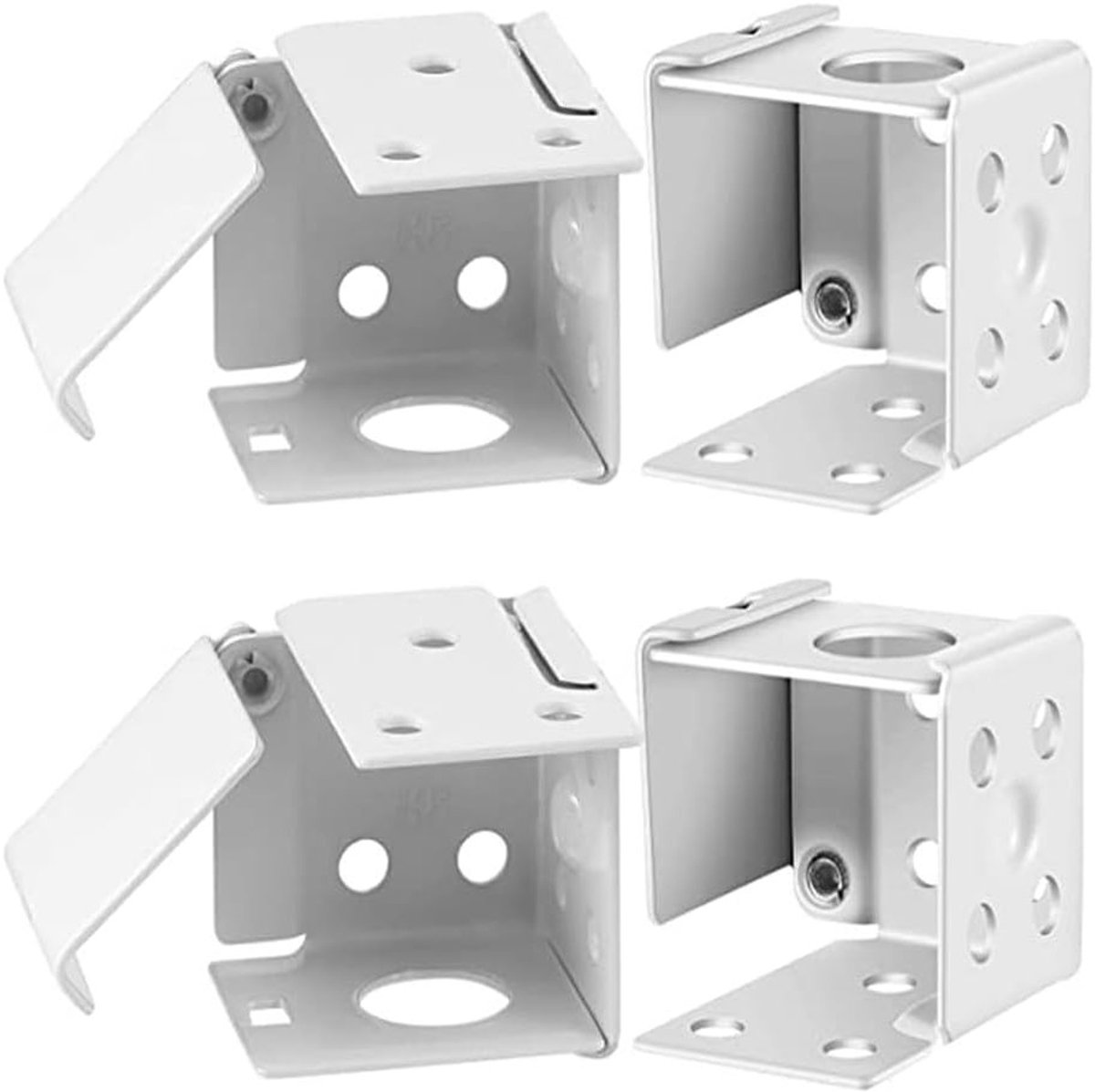 Set van 4 Blinde Fittingen voor Raamprofiel, Vierkante Hoofdbalk Bevestigingssteunen voor Thuis, Kantoor en School (2.5 * 4.2 * 3.5cm) - Ideaal voor Raamdecoratie en Verduistering