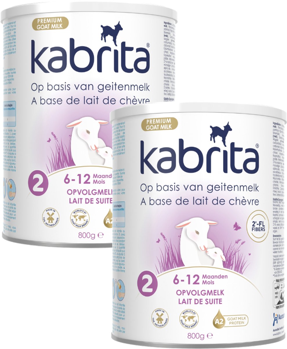Kabrita 2 Opvolgmelk Multipack - Geitenmelk Flesvoeding vanaf 6 maanden - 2x800g