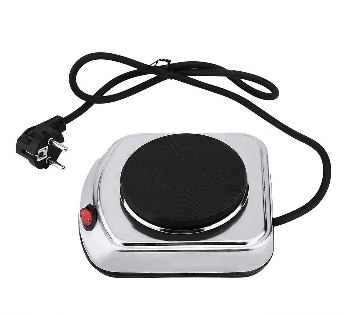 Dailygoods - Koffieverwarming - Elektrische Kookplaat - Snelle Verwarming - Mini Formaat - Antiaanbaklaag - Voor Thuis en Kantoor - EU-stekker