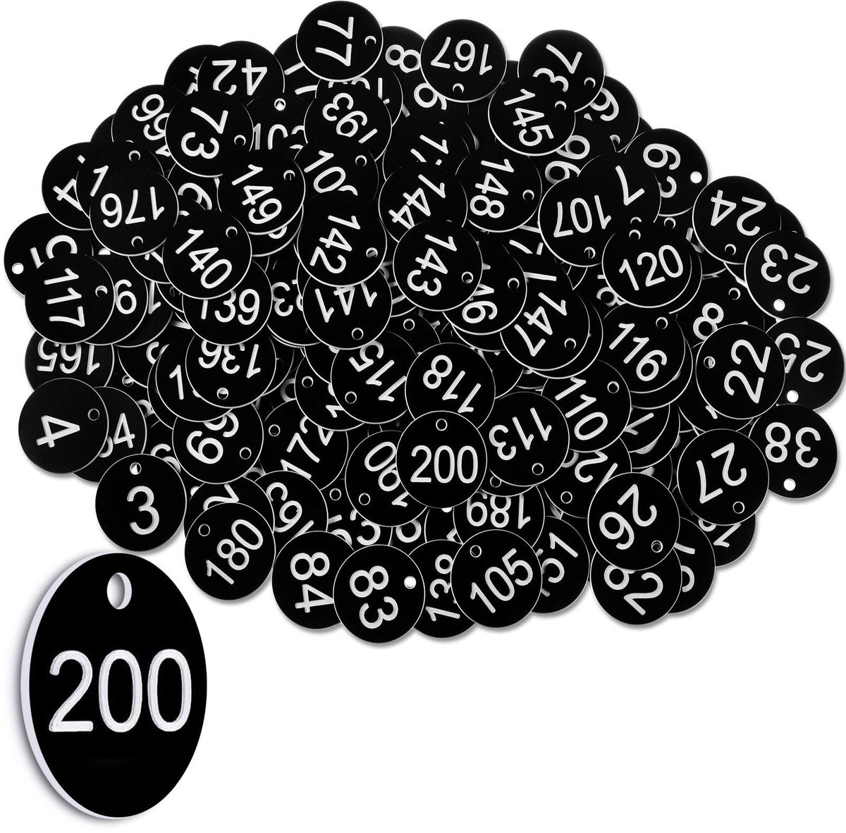 Dailygoods - Plastic Tafelnummers - Genummerde ID-tags - Waterdicht en duurzaam - Klein formaat - Voor buiten en binnen - Geschikt voor cafés en resta