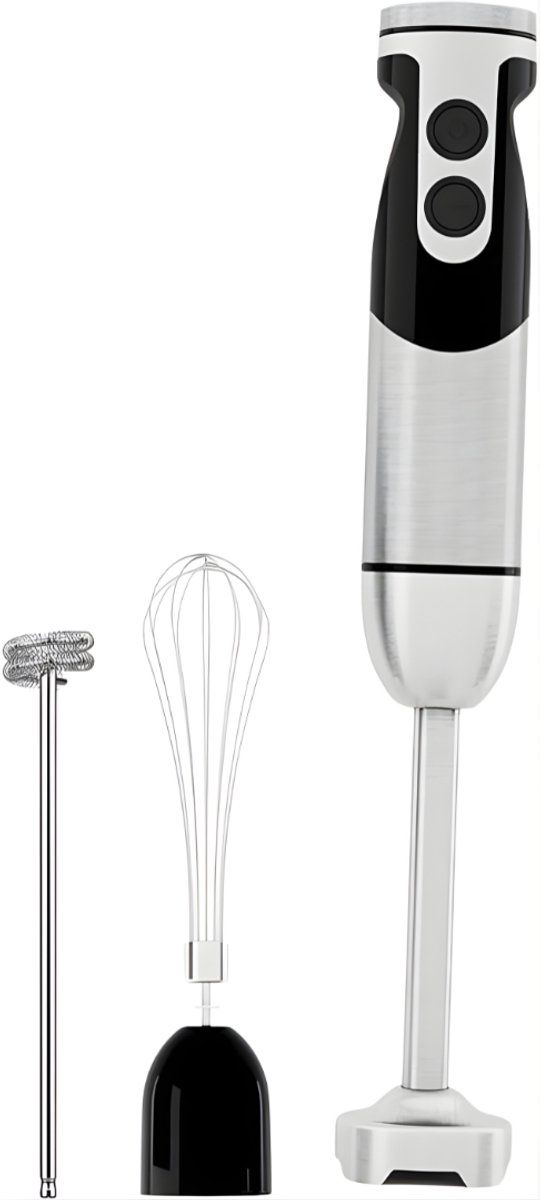 KAD® Staafmixer - Staafmixer Set - Staafmixers - Staafmixer Met Hakmolen - Staafmixer Draadloos - Zwart - ‎7cm x 7cm x 18cm