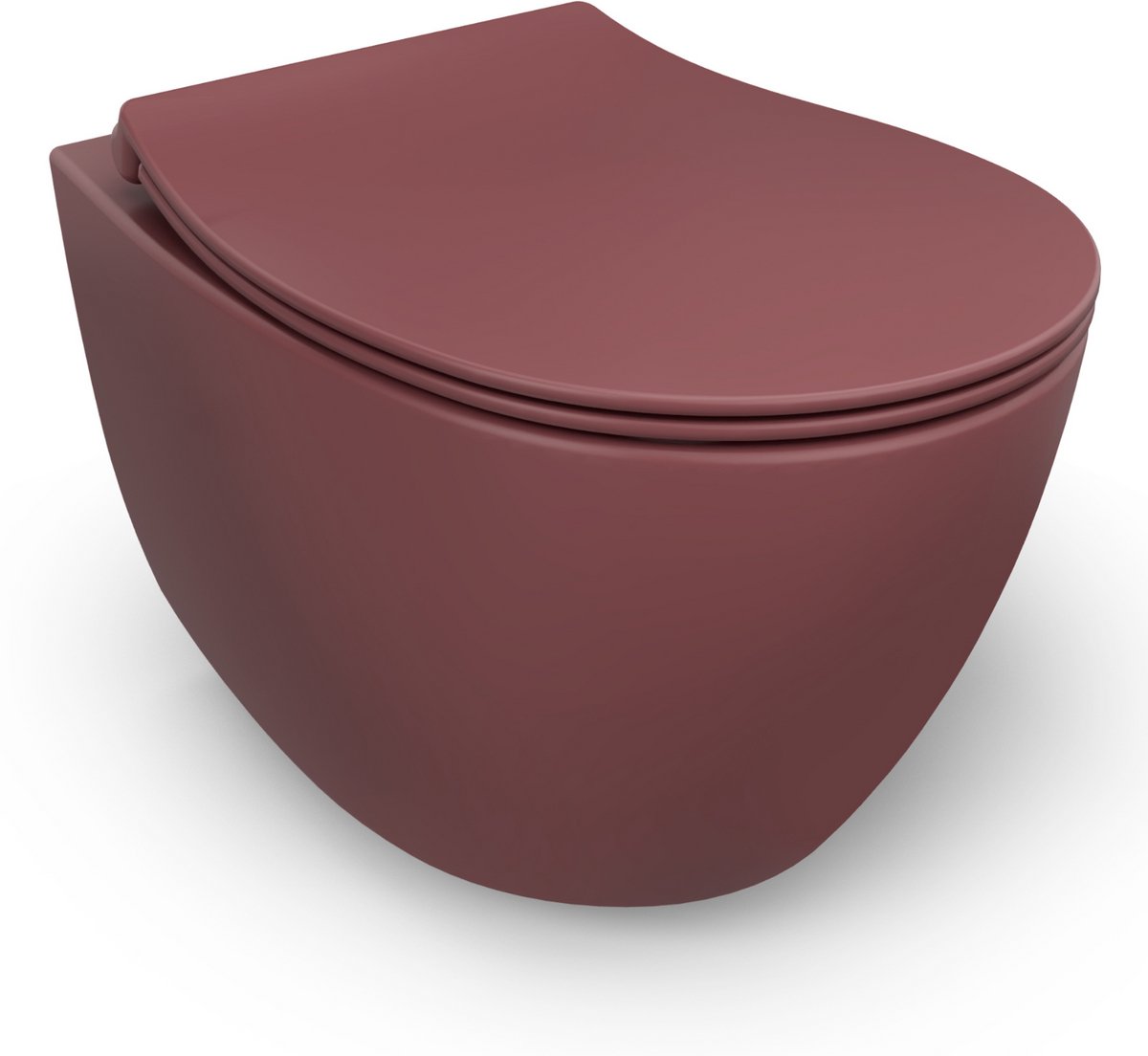Isvea Sentimenti Hangtoilet - Bordeauxrood