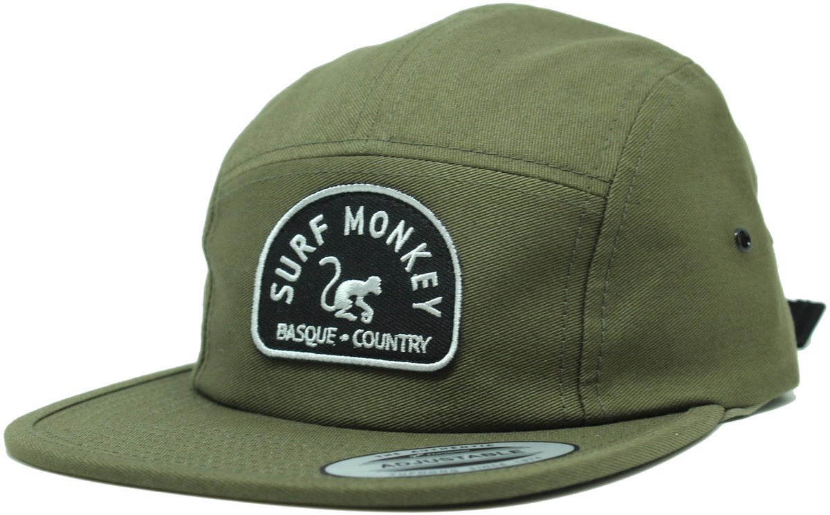 5-panel pet - platte klep - Jockey / Volwassenen / One size (groen)