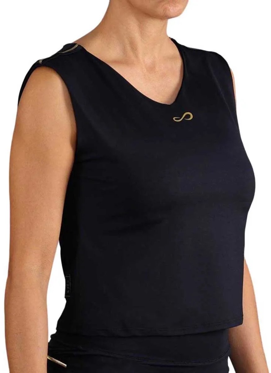Endless Elite S. Stride Mouwloos T-shirt Zwart S Vrouw
