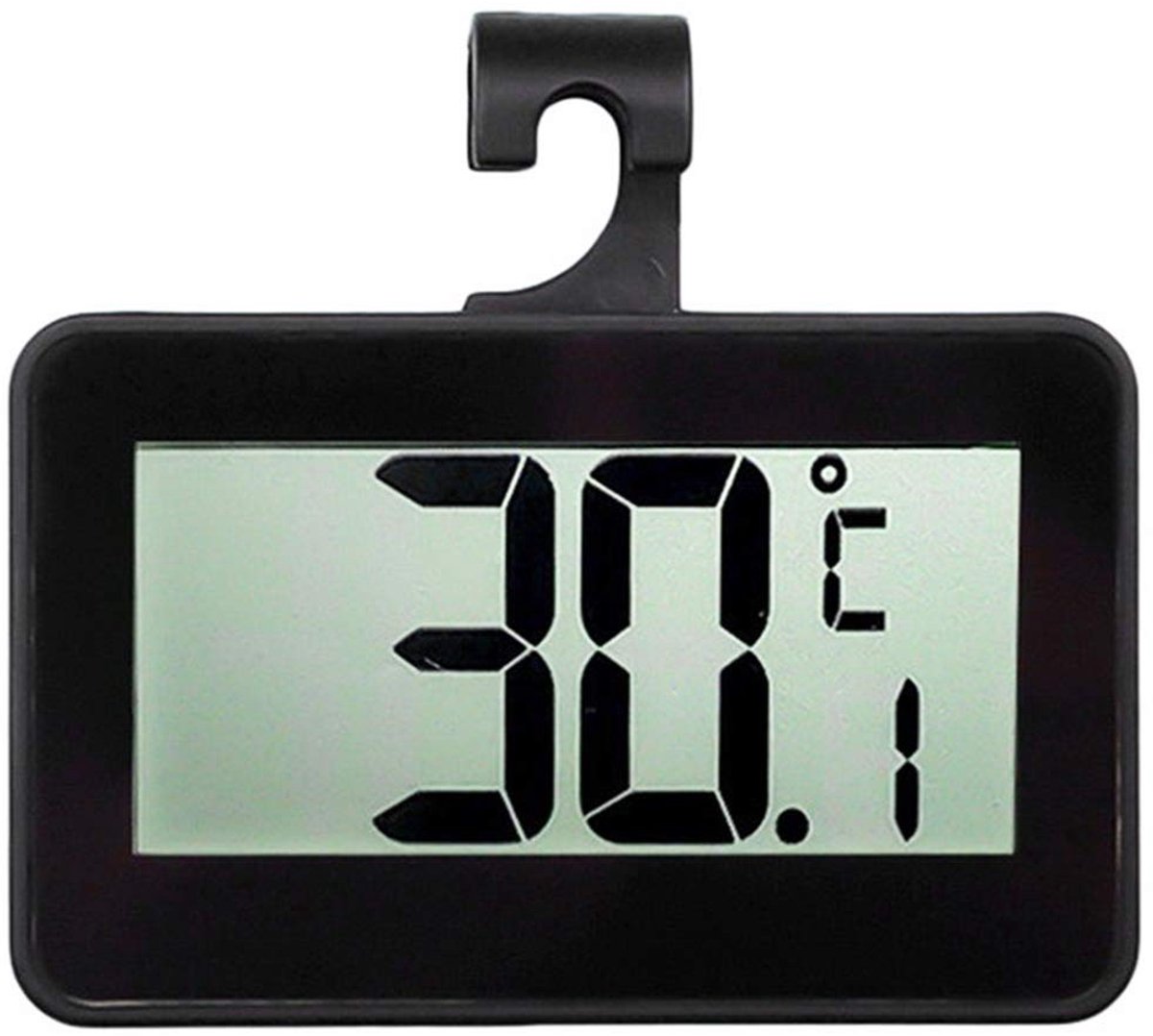 SPHProducts - Digitale koelkastvriezerthermometer - Vorstalarm - Waterdicht - Zwart - Precisie thermometer - Geschikt voor huishoudelijk gebruik - Mode...