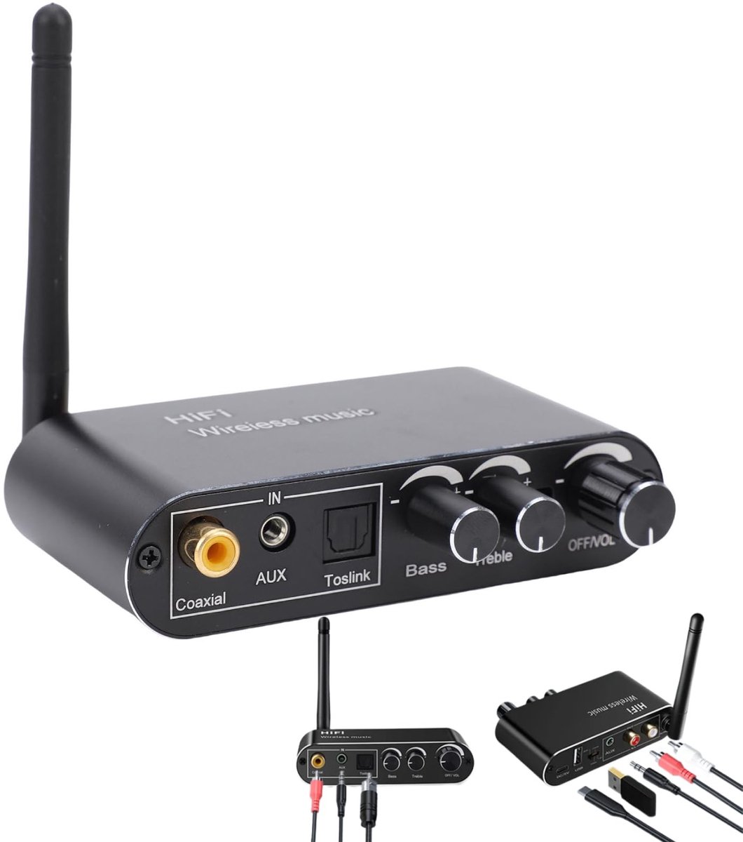 Livia home - Digitale naar Analoog Audio Converter - Bluetooth 5.1 Receiver met AUX Output - Geschikt voor Thuisgebruik - Voor Hoogwaardige Geluidswee