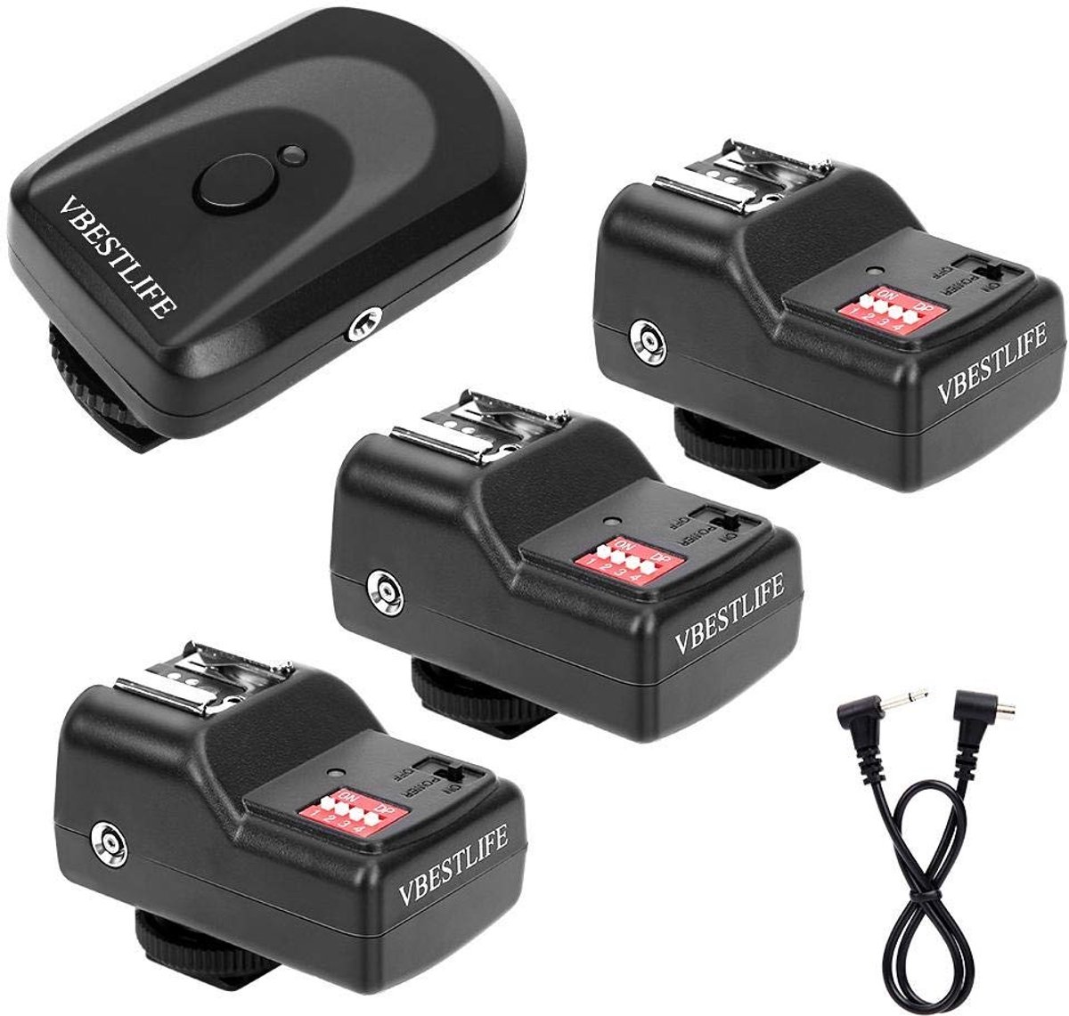 Livia home - Draadloze flits triggerset - 16-kanaals - Voor Nikon en Pentax - Inclusief zender en ontvangers - Professionele fotografie accessoires