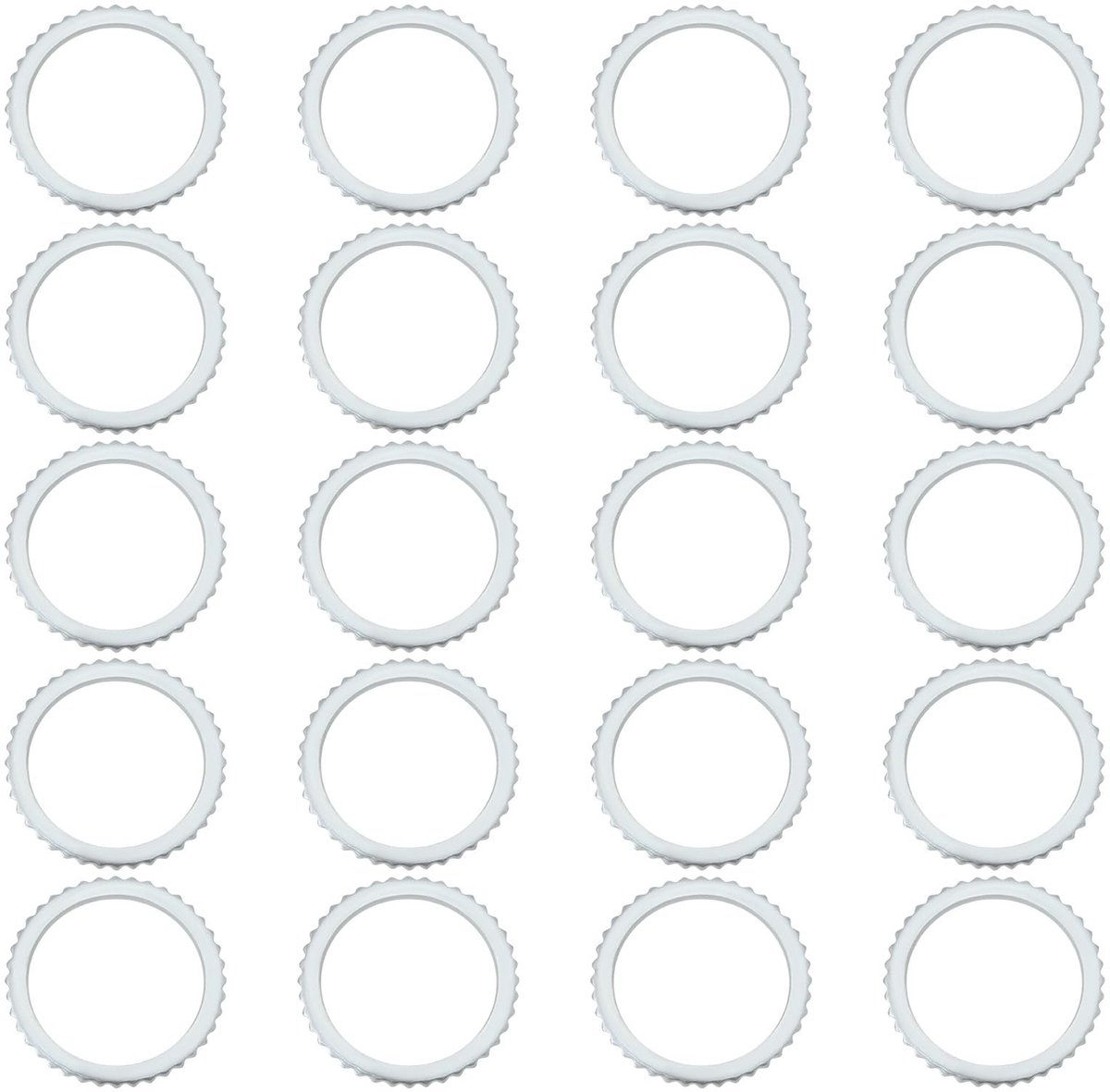 Elzusha - Cirkelzaagblad - Verminderen Ring - Voor Cirkelzaagbladen - 25.4x20x1Mm - 20 Stuks - Geschikt voor Houtbewerking - Zilver
