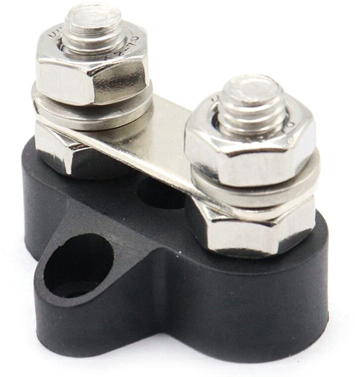 Dailygoods - Bus Bar Terminal Block - Batterij Verbindingspalen - Isolatie - Zwart - Power Terminal Block - M8 Dual Studs - Geschikt voor Trucks en Ca