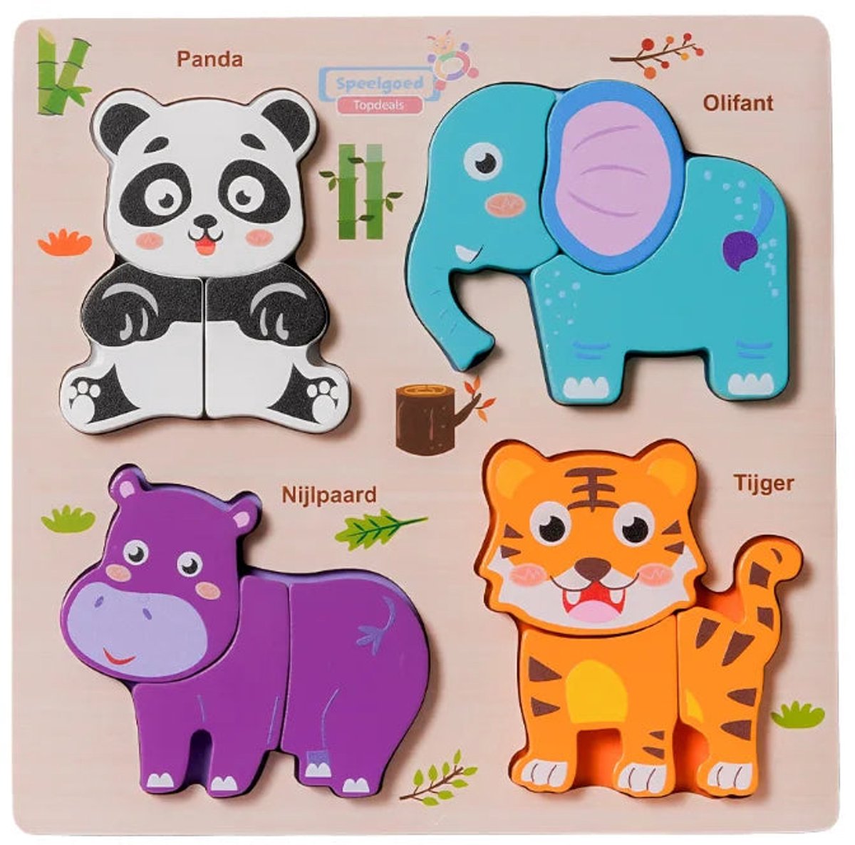 Houten Legpuzzel Dieren - Puzzel