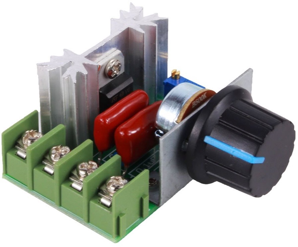 Jhubersproducts - Spanningsregelaar - AC Motor Speed Controller - 2000W - Verstelbare Dimmer - LED Controller - Huishoudelijke Apparaten