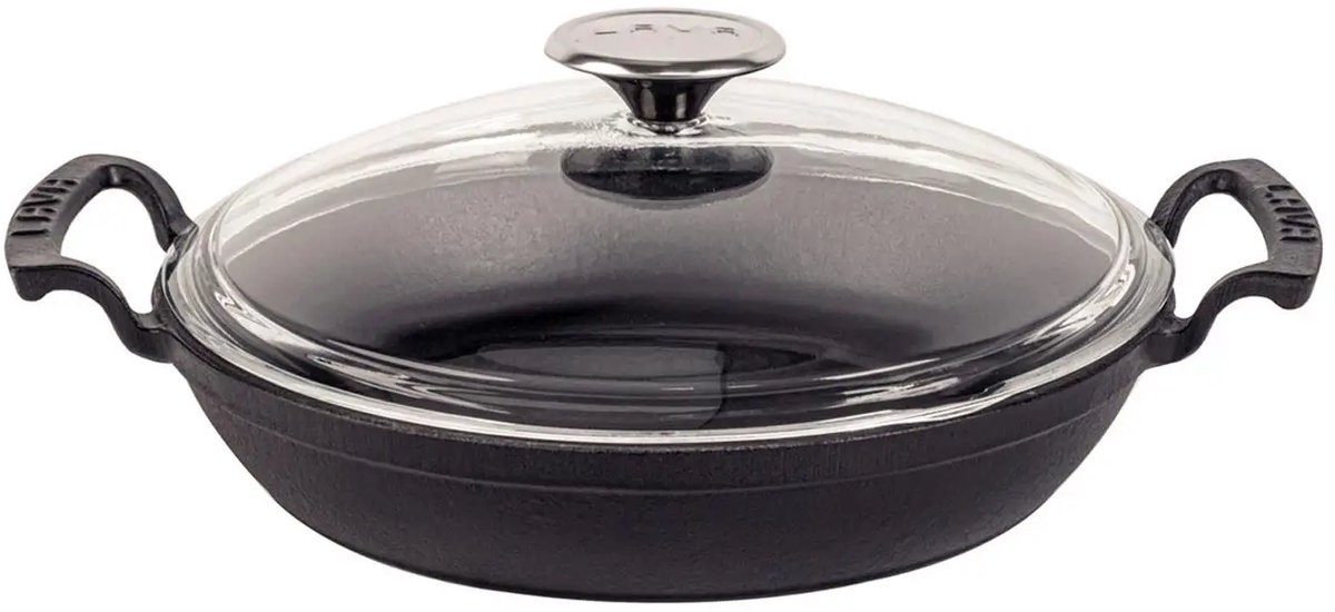 Lava Koekenpan - 24 cm - 1.56 liter - Gietijzer - Zwart