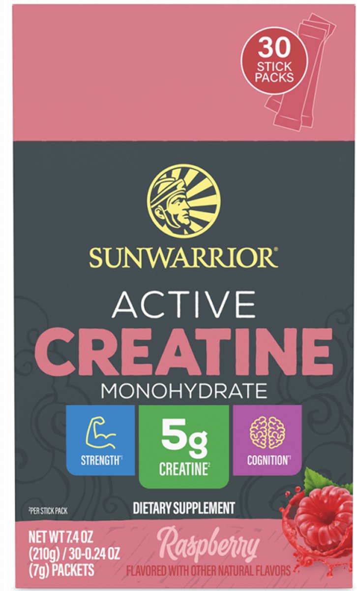 Sunwarrior Active Creatine Monohydrate Sticks (30x5g) Unflavoured - Creatine - Creatine Monohydraat