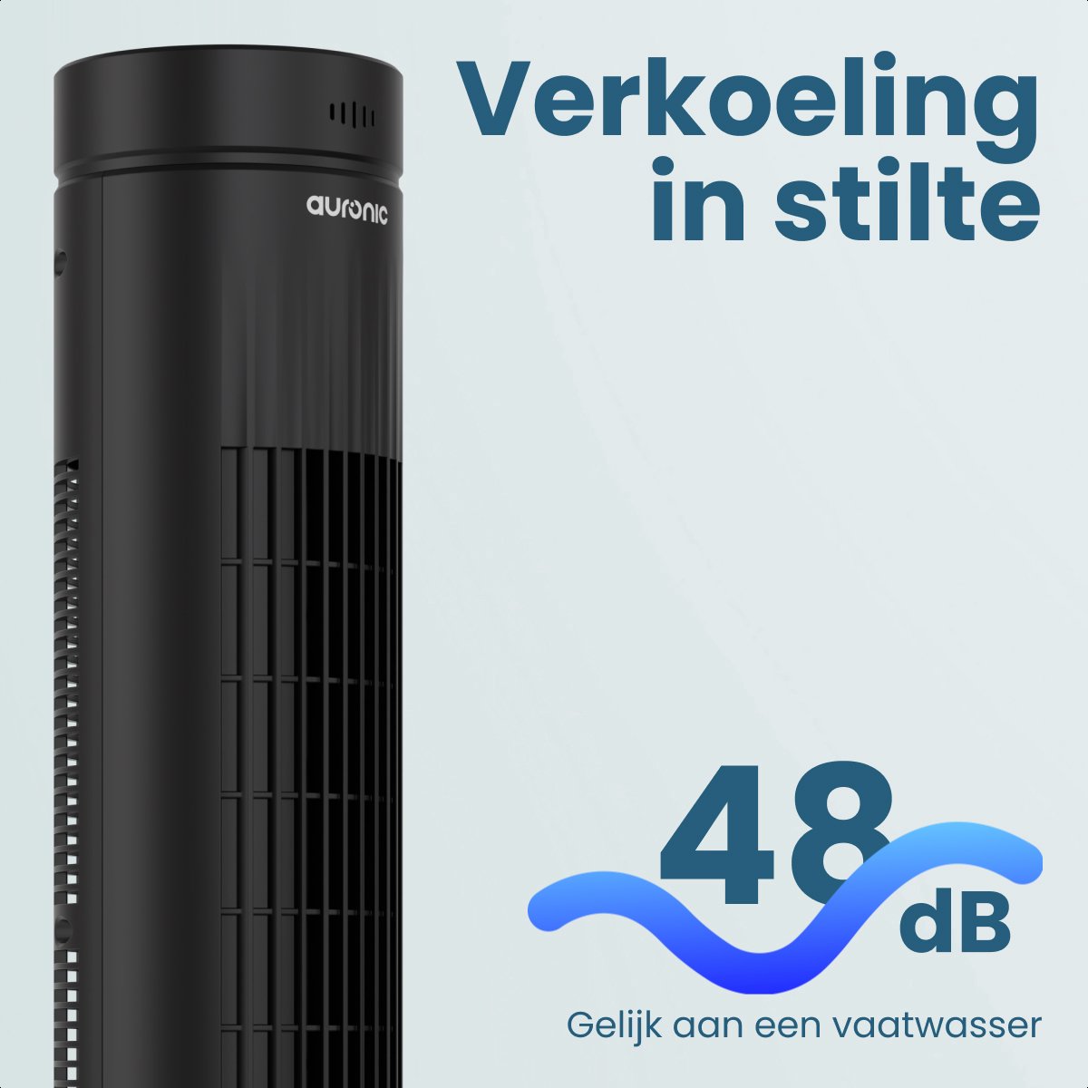 Auronic Torenventilator - Met Afstandsbediening en Timer - Ventilator - 60° Oscillatie - 76 cm - Zwart — afbeelding 9