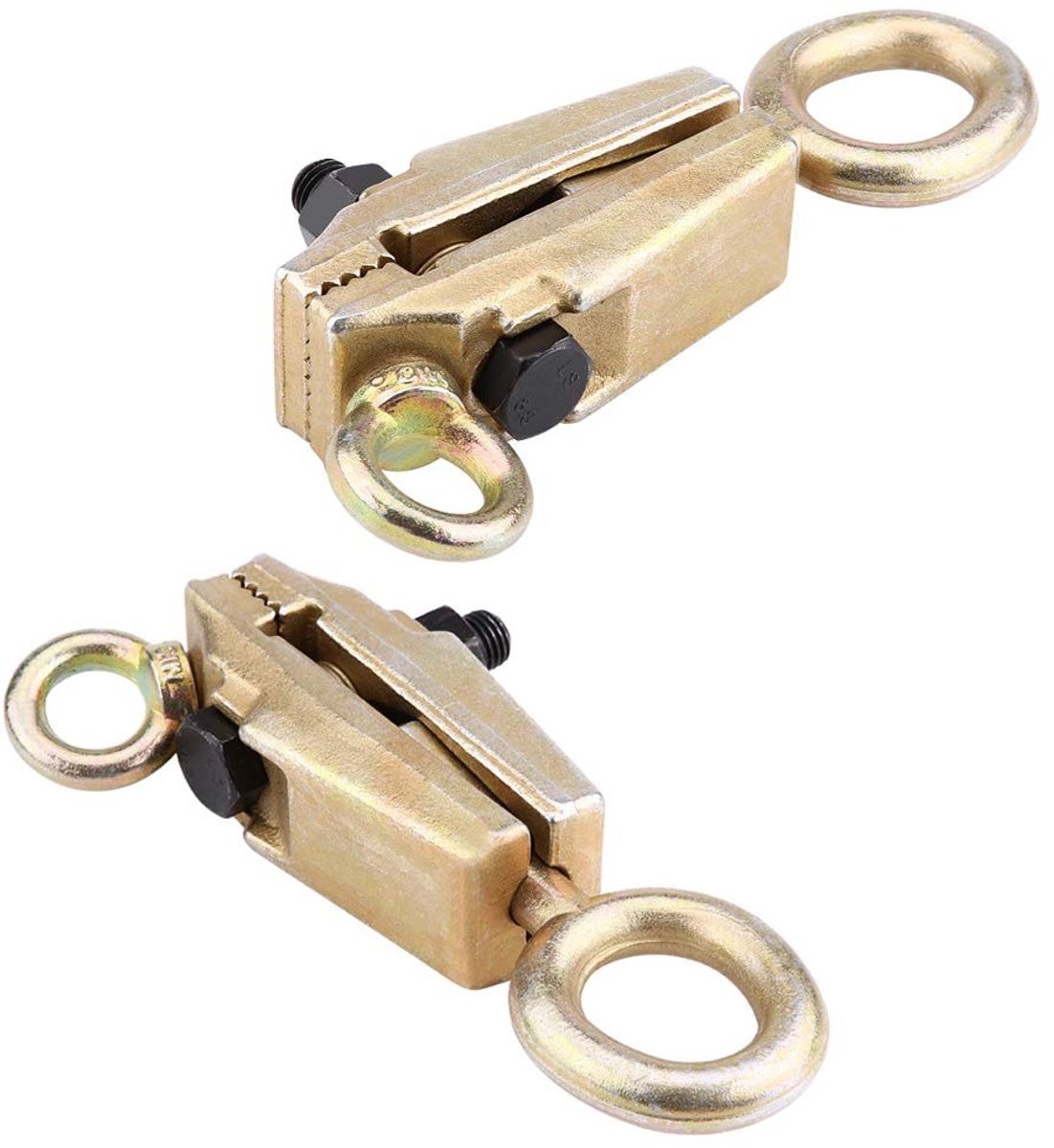 Dailygoods - Auto Body Repair Pull Clamp - Compact Zelfsluitende Grip - Goud - Tweerichtings Trekbediening - Geschikt voor Autoherstel - 5 Ton Trekste