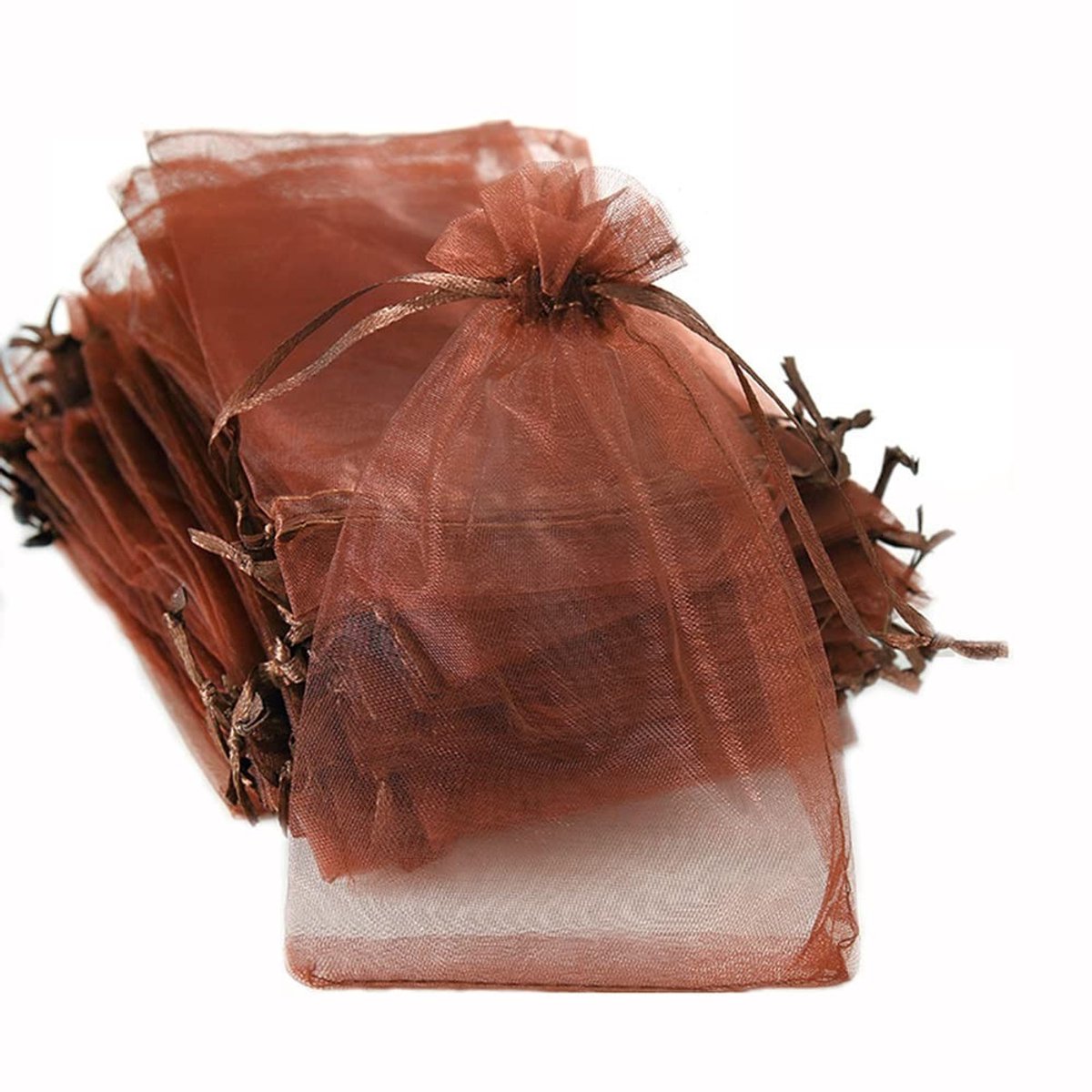 Dailygoods - Organza zakjes - Geschenken - Trekkoord - 9x12 cm - Snoepzakjes - Voor bruiloft en feest