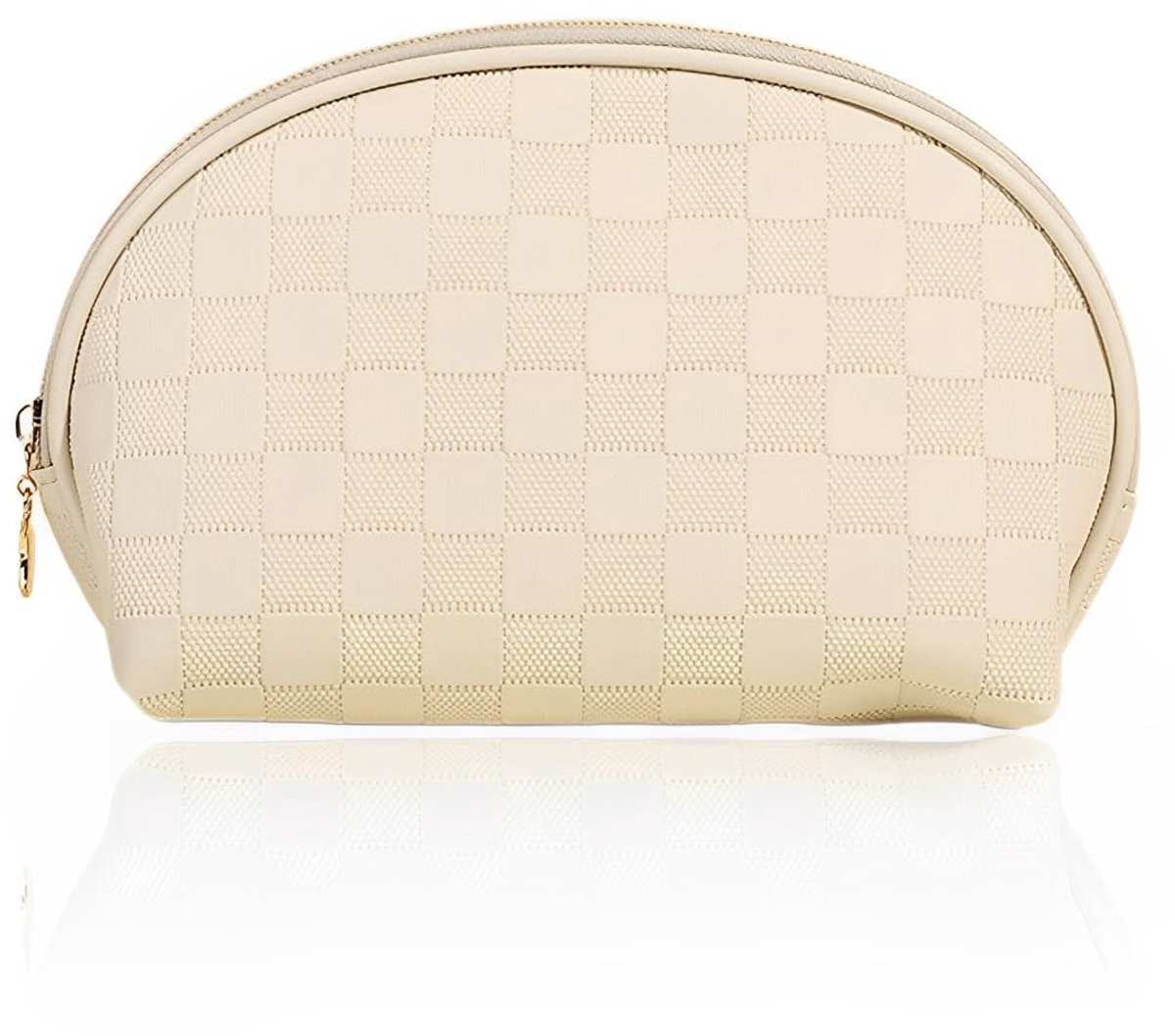Dailygoods - Dames make-up tas - Organizer - Ideaal voor reizen - Beige - Grote capaciteit - Perfect voor dagelijks gebruik - Handig voor cosmetica