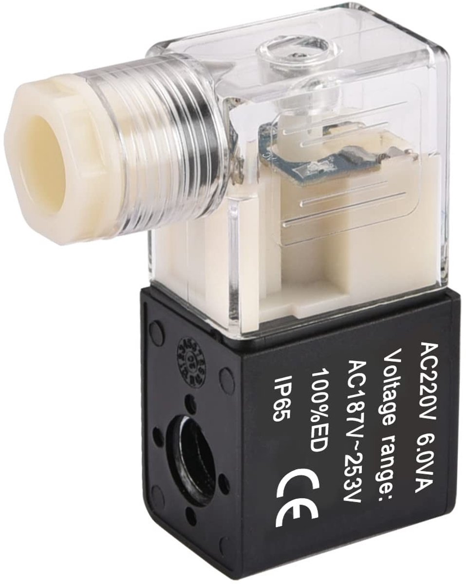 Dailygoods - Pneumatische Solenoïde Spoel - AC220V Voltage - Voor diverse magneetventielen - Compact formaat - 6.0VA vermogen - Geschikt voor 4V210 4V