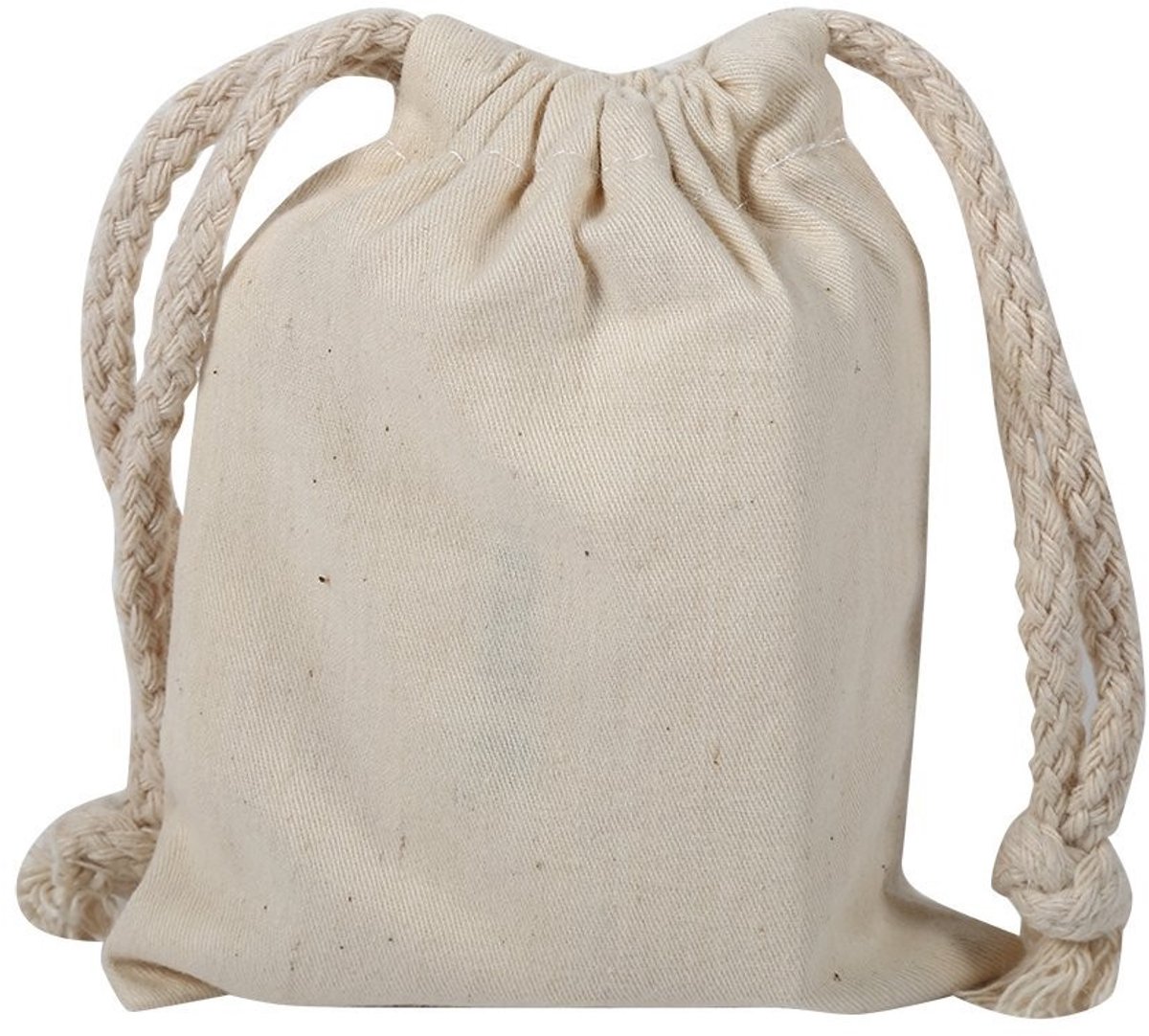 Vlemico - Katoenen Waszak - Trekkoord - Ademend en Stofdicht - 10x12cm - Multifunctionele Opbergzak - Voor Thuis en Reizen