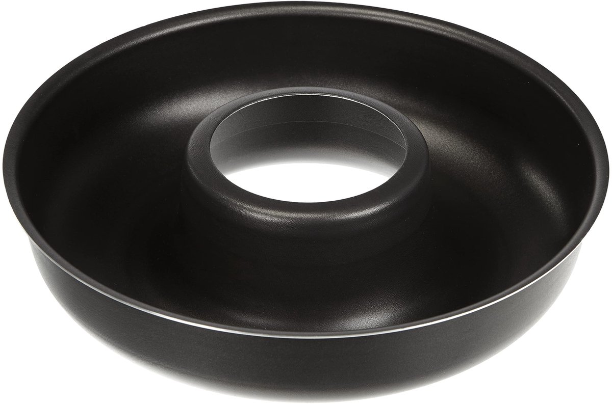 Vlemico - Savarine Vorm - Antiaanbaklaag - 24 cm - Bakvorm - Ideaal voor taarten en desserts - Geschikt voor vaatwasser - Zwart