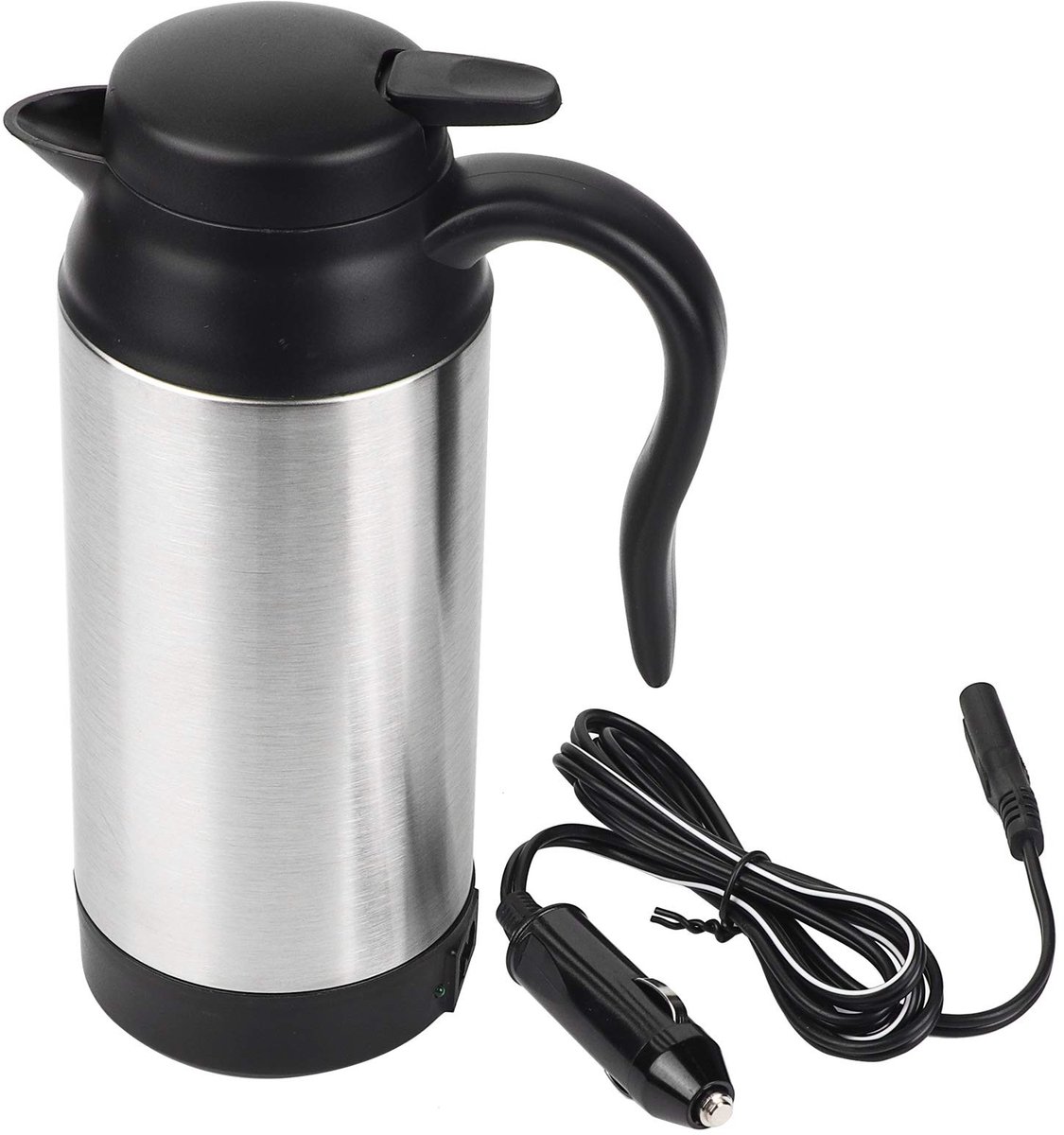 Vlemico - Elektrische Waterkoker - 750 ML Capaciteit - Ideaal voor Reizen - Rood - 12 V Auto - Perfect voor Koffie en Thee - Geschikt voor Kamperen