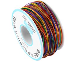 By shayne - Dunne Elektrische Kabel - Gekleurde Isolatie - Flexibel en geïsoleerd - 8Wire 250M - Voor elektronisch testgebruik - Perfect voor hobbyist