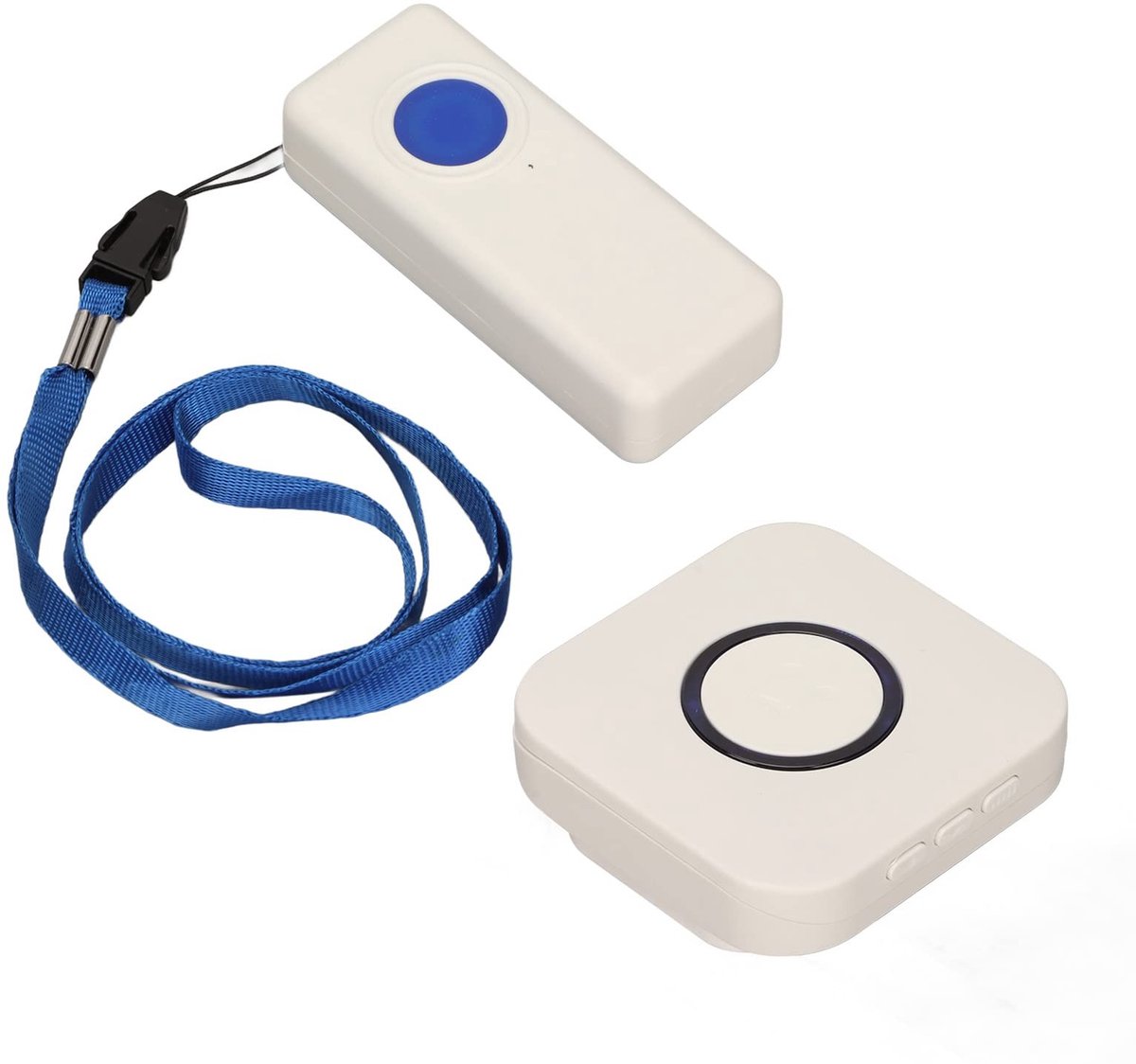 Dailygoods - Caregiver Pager - Draadloos oproepsysteem - IP55 waterdicht - Noodbel en pagerkit - Geschikt voor senioren - Inclusief ontvanger en belkn