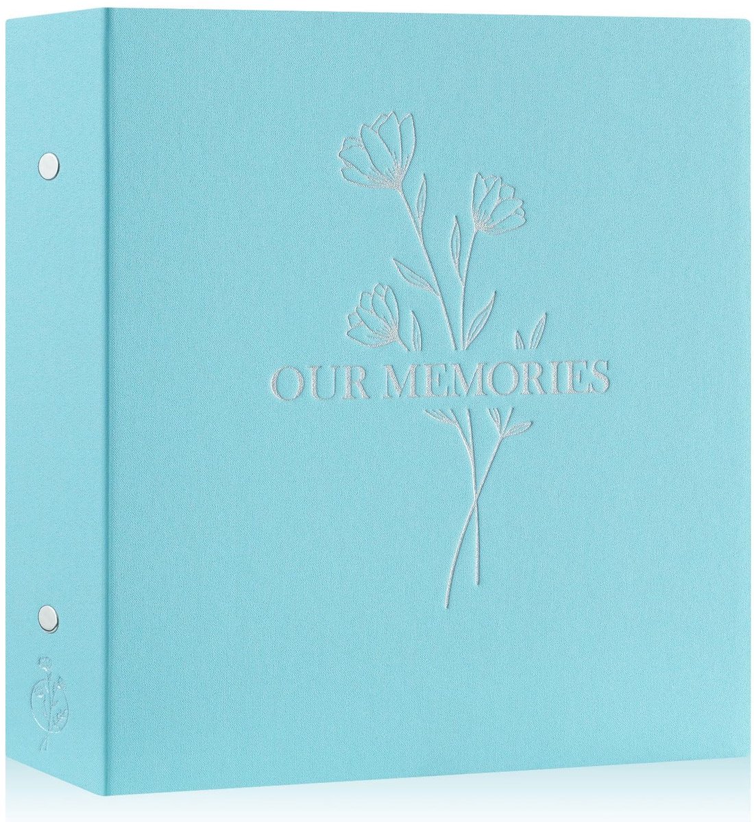 Dailygoods - Fotoalbum - Instapvakjes - Luxe linnen omslag - Blauw - Geschikt voor 1000 foto's - Perfect voor bruiloften en verjaardagen