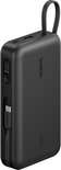 Zwarte Belkin powerbank 45W met digitaal display, USB-A, USB-C poorten en lus.