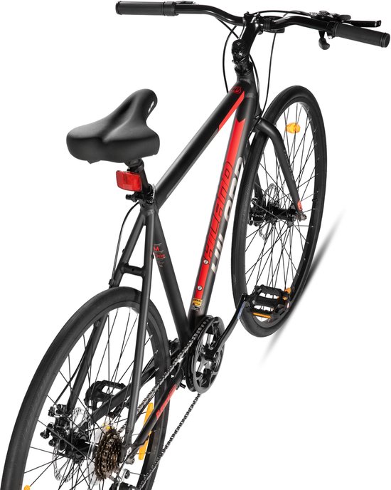 HILAND Clifford Racefiets - 700 x 32C - 7 Versnellingen - Lichtgewicht Aluminium Frame 53cm - Mechanische Schijfremmen - Heren & Dames - Commuter Bike — afbeelding 2