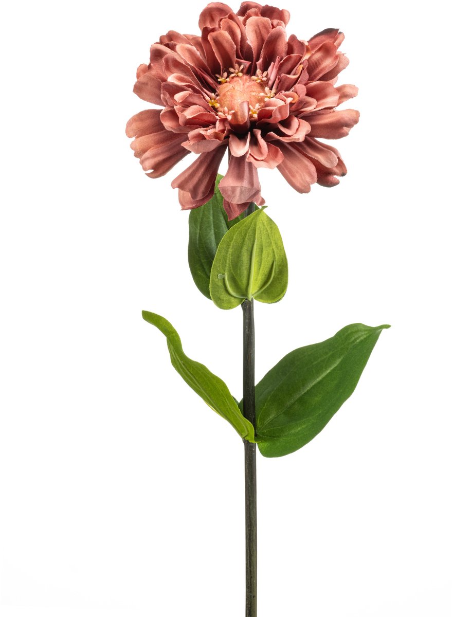 Zinnia Kunstbloem Oudroze - Realistische Zijden Bloemen Decoratie