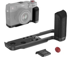 L-vormige Handgreep voor FUJIFILM X100VI/X100V met Snapsluiting, Hot Shoe en Arca Quick Release, Lichtgewicht Silicoen Handvat, Zwart