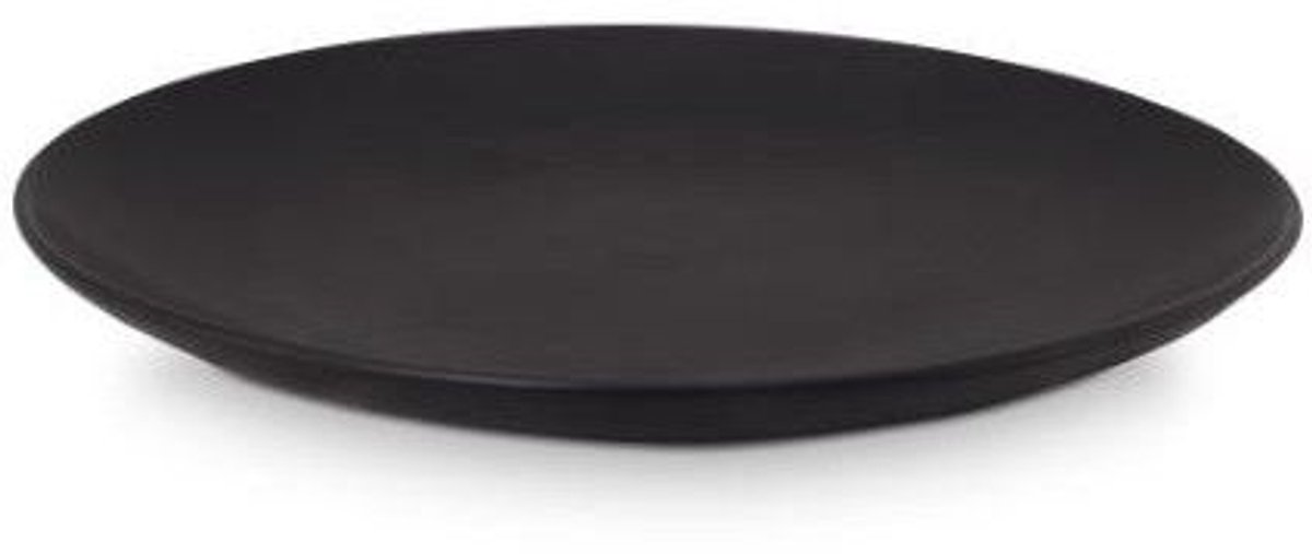 vtwonen Bord - Mat zwart - Porselein - Ø 30cm
