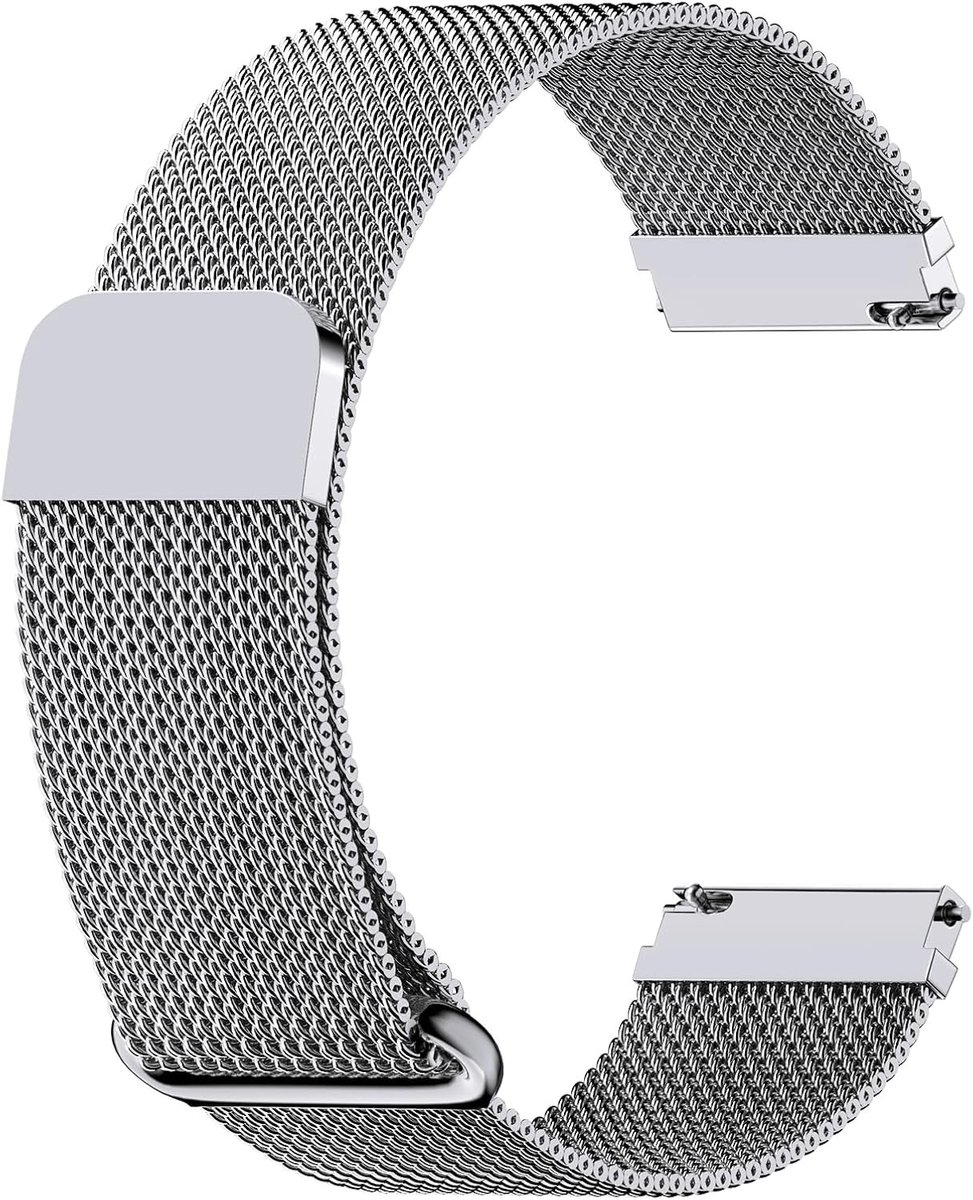 Stainless Steel Mesh Horlogeband 20 mm 22 mm met Magnetische Sluiting voor Smartwatches en Klassieke Horloges, Duurzame Vervangband voor Mannen en Vrouwen