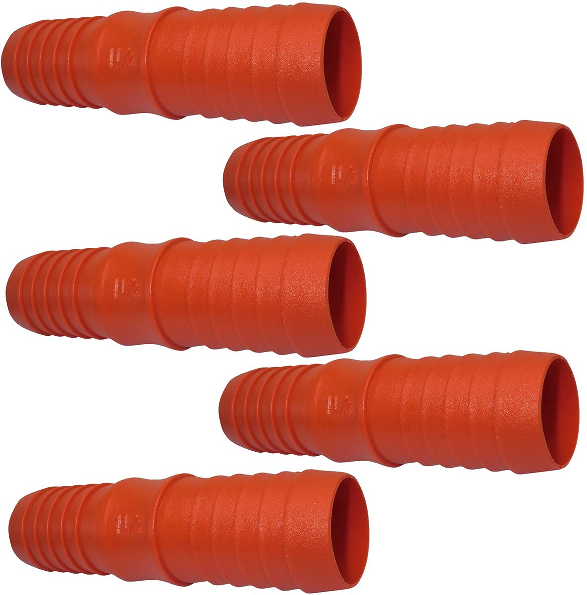 Vlemico - Set van 5 Reparatiekoppelingen met Weerhaken - Tuinslang Reparatie - Kunststof - 1''1/4 x 1''1/4'' - Essentieel voor Tuinonderhoud - Perf...