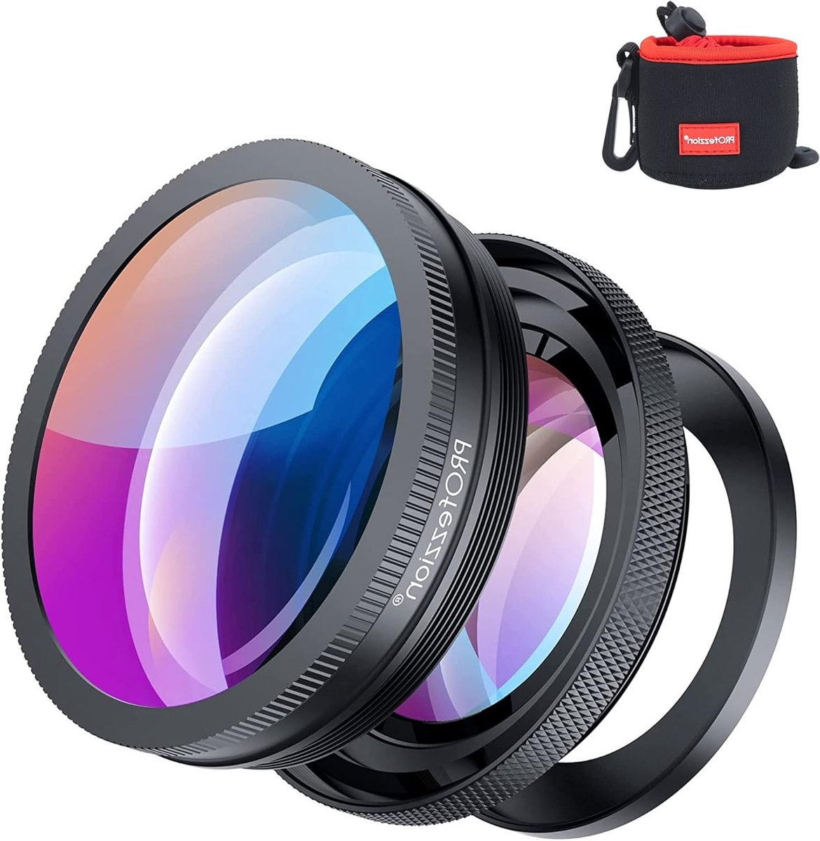 HD 18mm Groothoeklens en 10X Macro 2-in-1 Extra Lens voor Sony Camera's zoals ZV1, RX100 en A6400