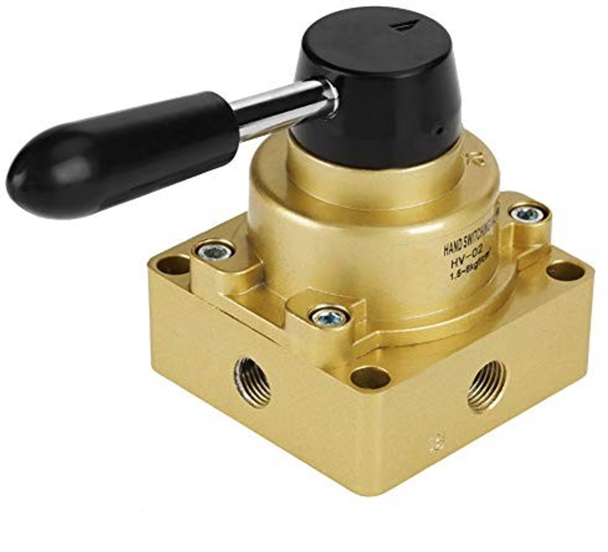By shayne - Rotary Lever Hand Valve - Pneumatische Klep - Eenvoudige bediening - 4-Weg Ventiel - Luchtstroomregeling - Geschikt voor druk tot 8kgf/cm²