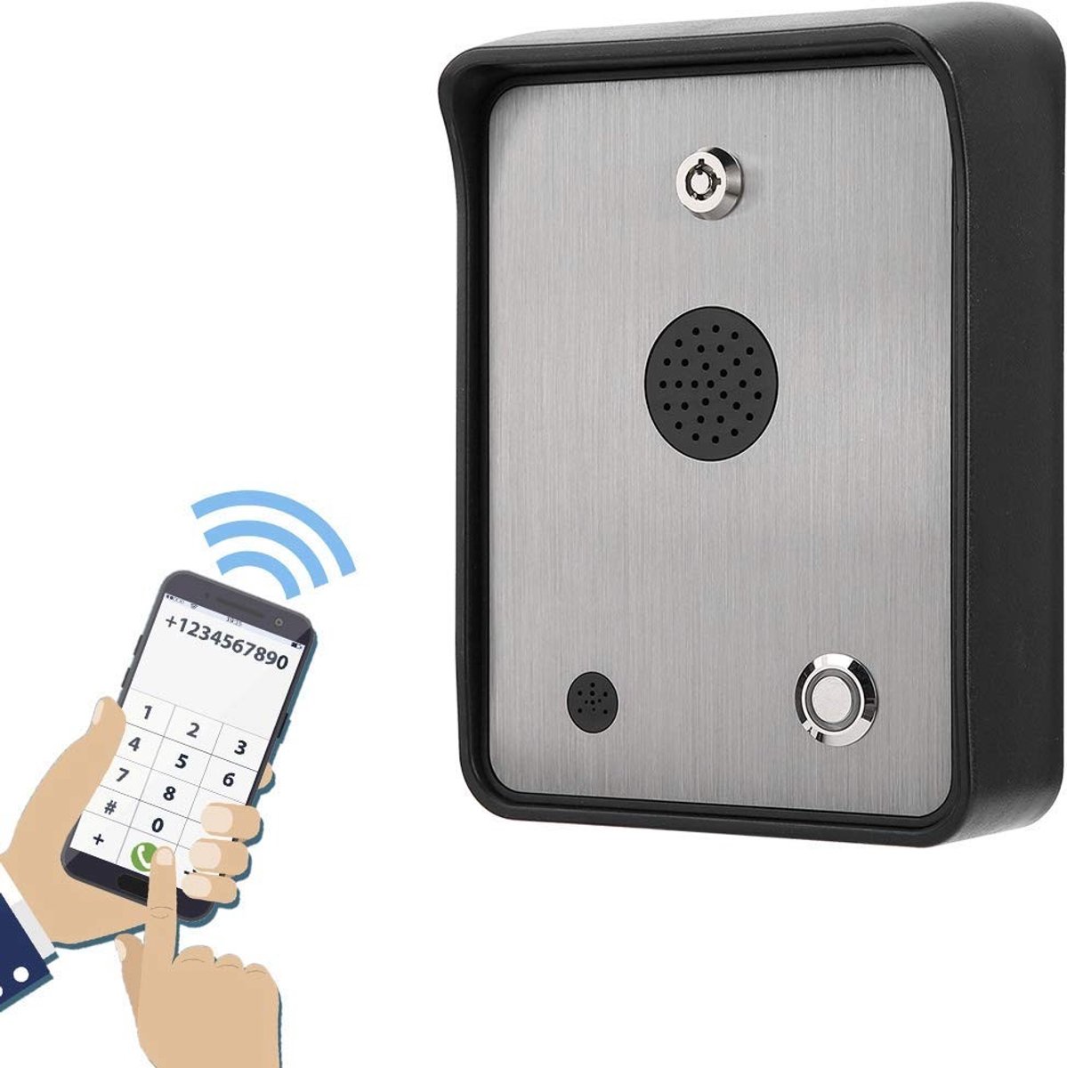 By shayne - GSM Audio-Intercom - Regendichte Toegangscontroller - Innovatief Waterdicht Ontwerp - Roestvrijstalen Plaat - Toegangscontrolesysteem - G.