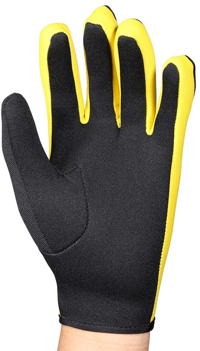 Vlemico - Duikhandschoenen - Neopreen - Ideaal voor wateractiviteiten - Maat S - Kinderen - Zwart Geel - Comfortabel en flexibel - Handschoenen voo...