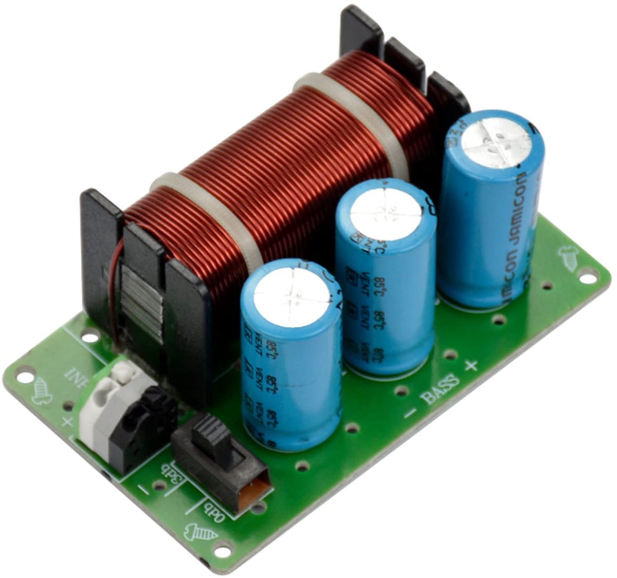 Zeynomax - Luidspreker crossover-filter - 200 W subwoofer filter - Ideaal voor DIY - Frequentie splitter - Geschikt voor 12-25 cm subwoofers