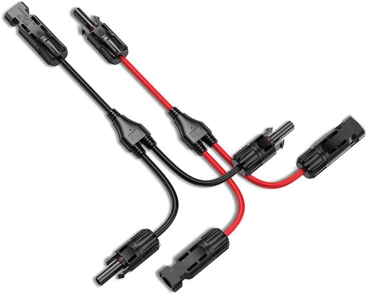 2x Y Plug Zonnepaneel Kabelverdeling - Parallelle Verbinding voor Zonnepanelen